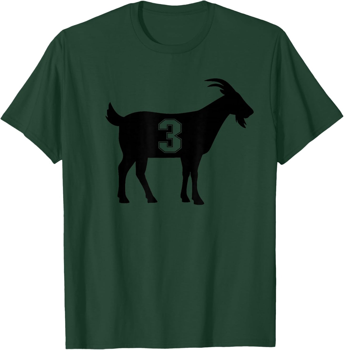Goat 3 G.O.A.T. Number Three Goat T-Shirt - T-Shirt | Forest