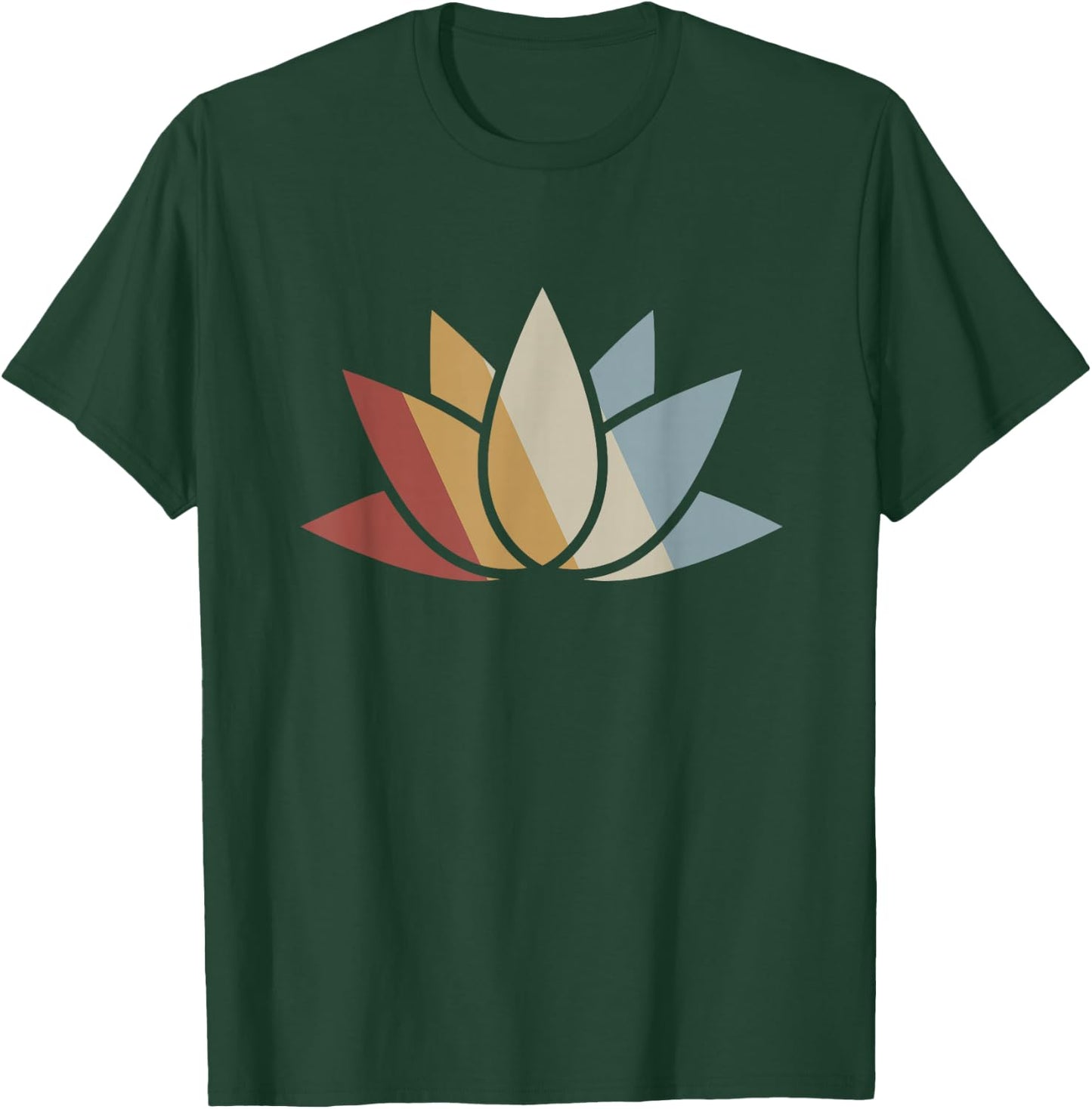 Lotus Retro Style Vintage T-Shirt - T-Shirt | Forest