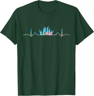 Heartbeat EKG Team Artistic Swim , Black, S T-Shirt - T-Shirt | Forest