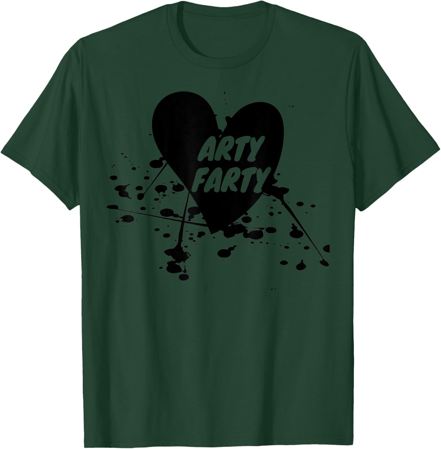 Arty Farty, Ink Splat Heart, Art & Craft T-Shirt - T-Shirt | Forest