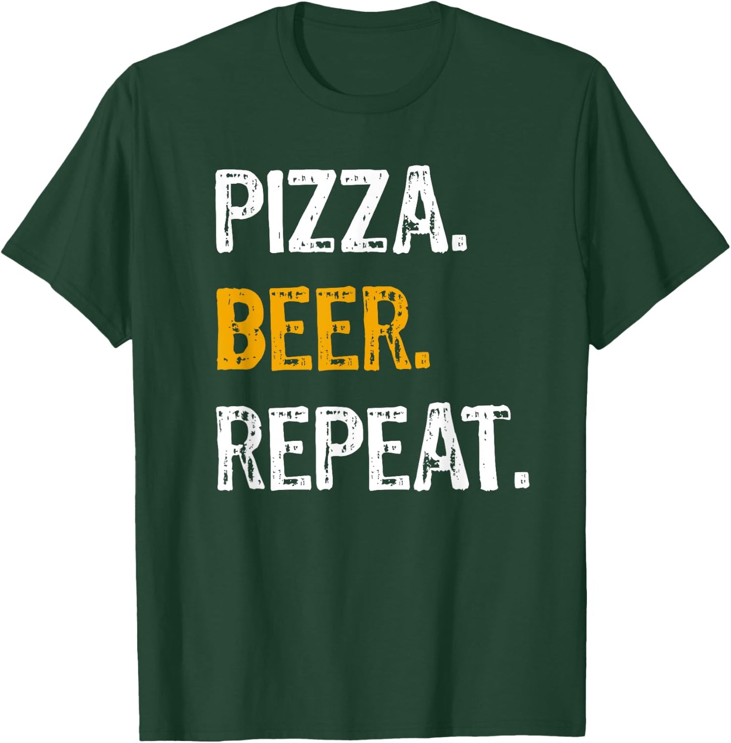 Pizza Beer Repeat Shirt, Funny Novelty Pizza Lover T-Shirt - T-Shirt | Forest