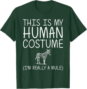 Mule Easy Halloween Human Costume Donkey Horse DIY Gift T-Shirt - T-Shirt | Forest