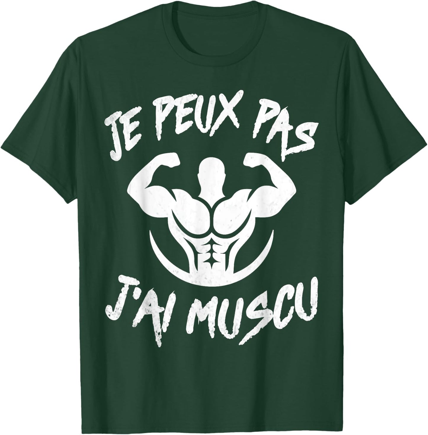 Je Peux Pas J'ai Muscu Bodybuilding Bodybuilding Gym Humour , Black, S T-Shirt - T-Shirt | Forest