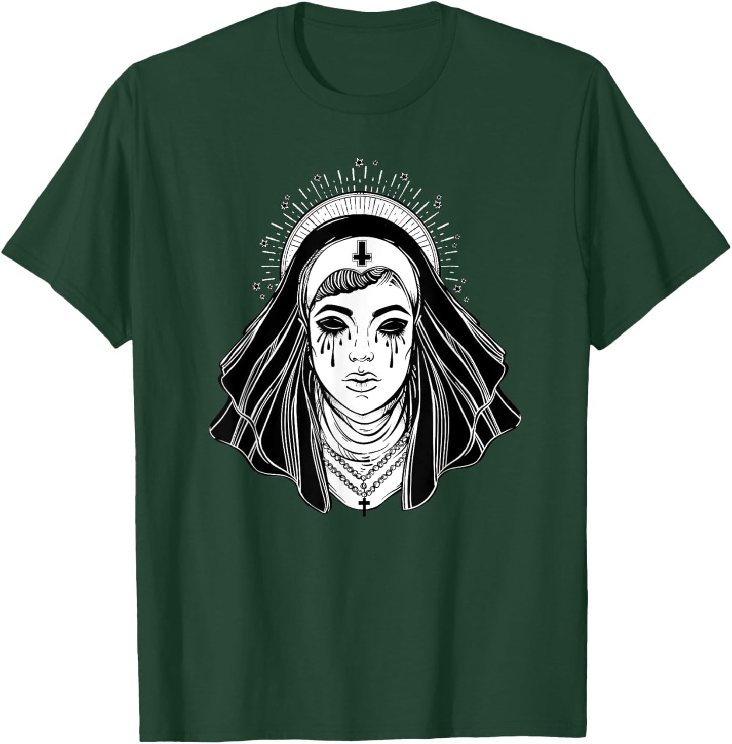 Black Religion Goth Sister - Evil Goth Cross Tattoo T-Shirt - T-Shirt | Forest