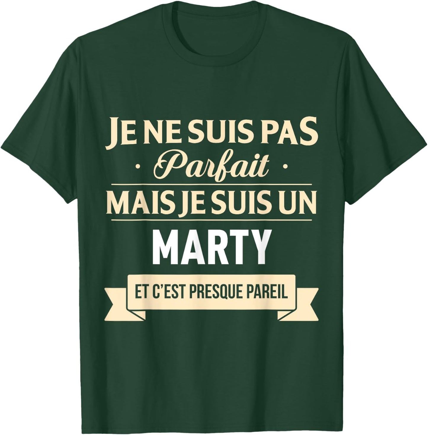 Funny Gift Marty Family Name , Black, S T-Shirt - T-Shirt | Forest
