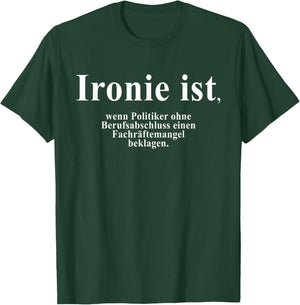 Anti-Green Politics Climate Activist Demo Against Green , black T-Shirt - T-Shirt | Forest