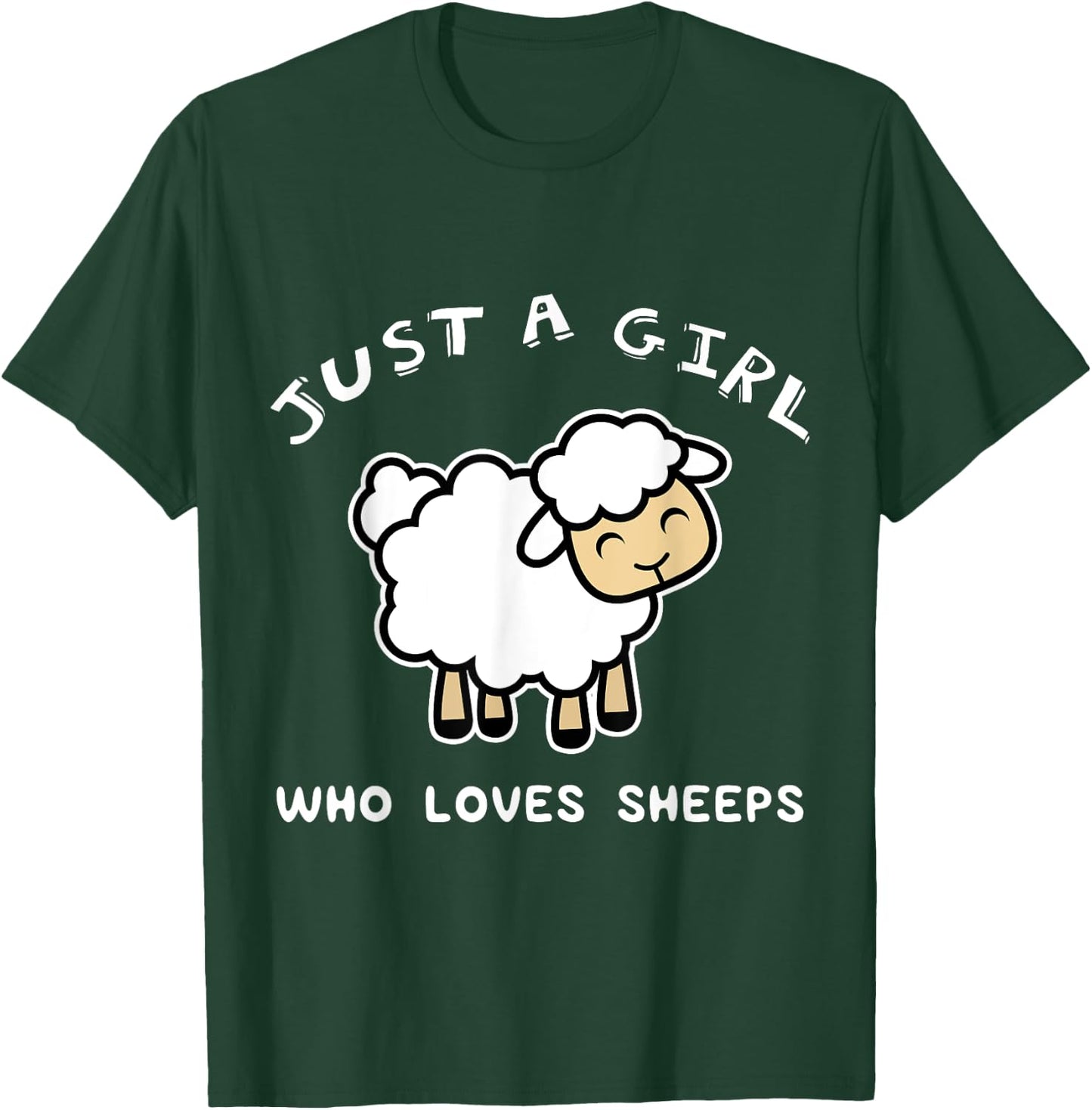 Just A Girl Who Loves Sheep Shirt, Sheep , Farm Shirt T-Shirt - T-Shirt | Forest