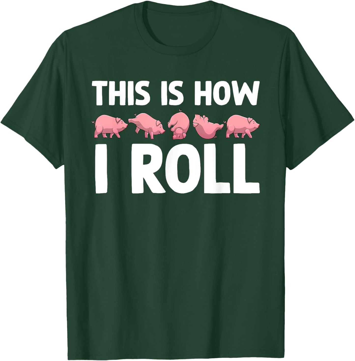 Funny Pig Design Women Farm Animal Piggy Pig Lover T-Shirt - T-Shirt | Forest