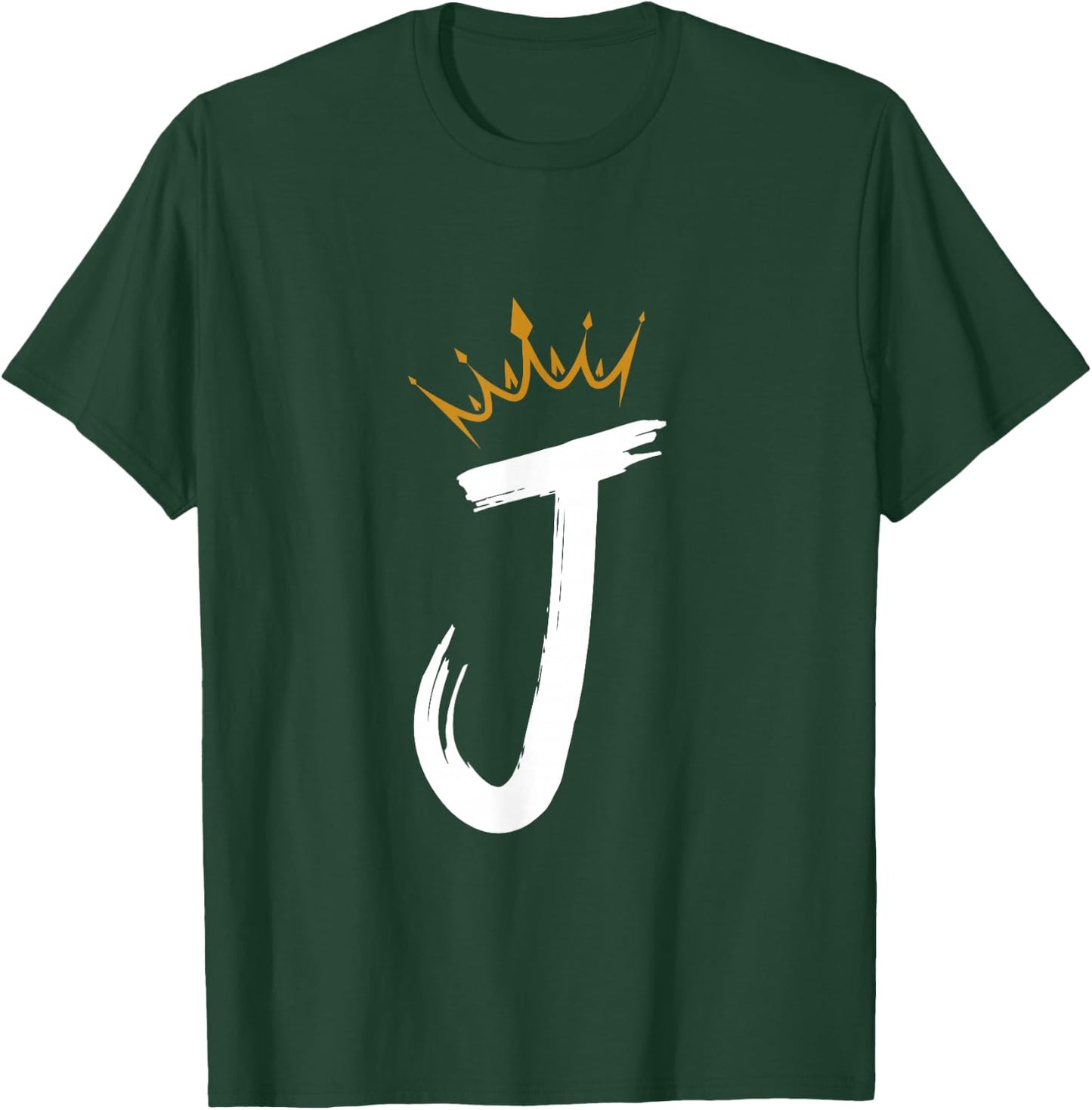 Queen King Letter J - Favorite Letter With Crown Alphabet T-Shirt - T-Shirt | Forest