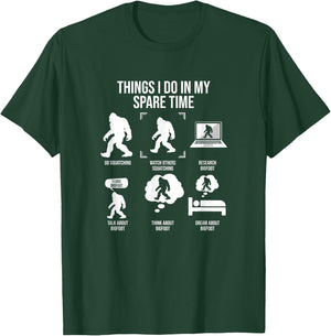 Things I Do In My Spare Time, Funny Squatching T-Shirt - T-Shirt | Forest