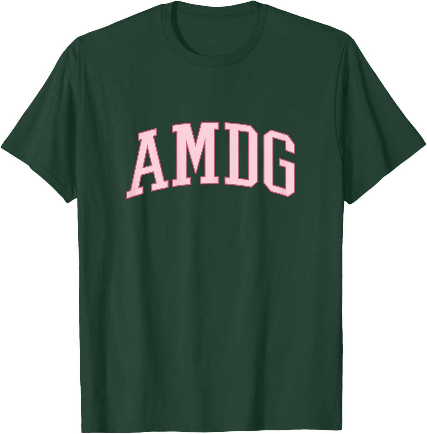 AMDG Preppy Pink Catholic Women Teen Girls T-Shirt - T-Shirt | Forest