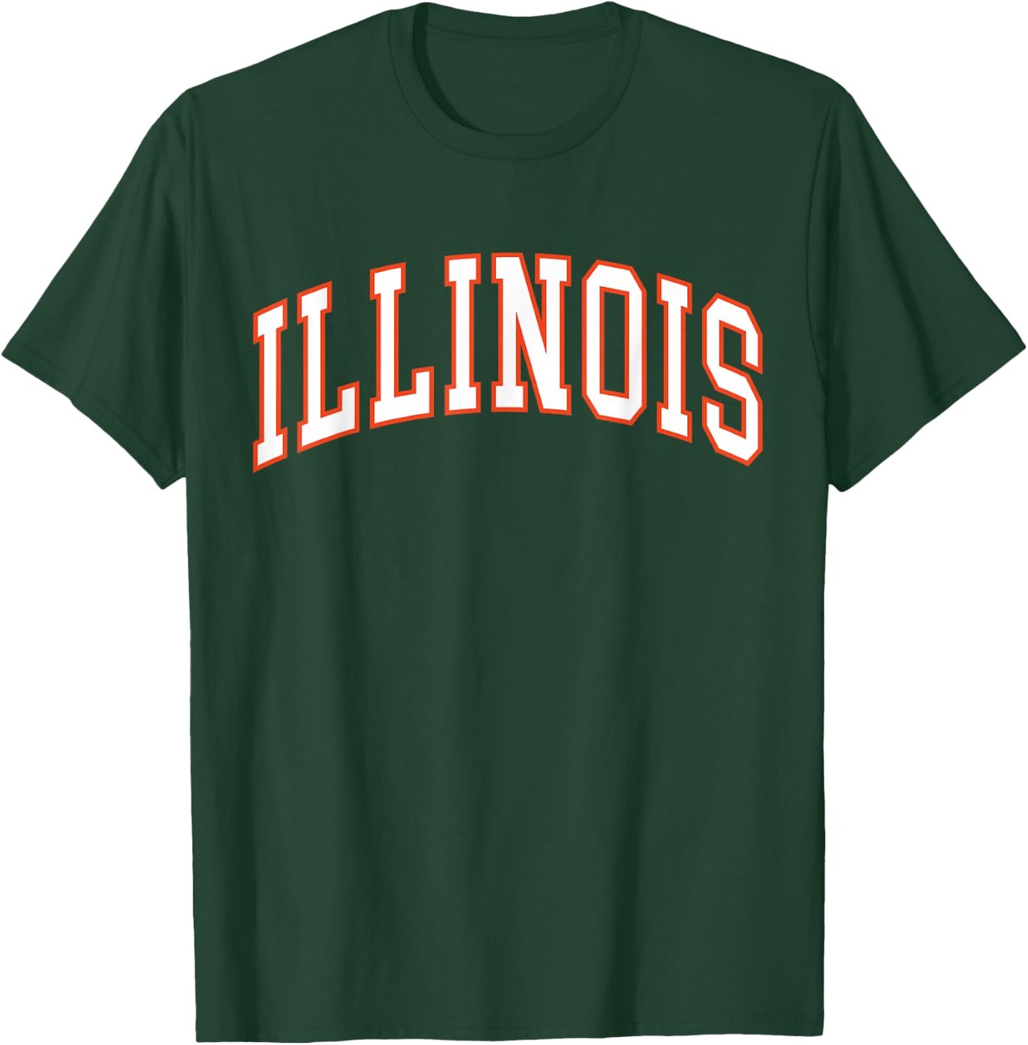 Retro Illinois Vintage Illinois Orange Blue Throwback IL T-Shirt - T-Shirt | Forest