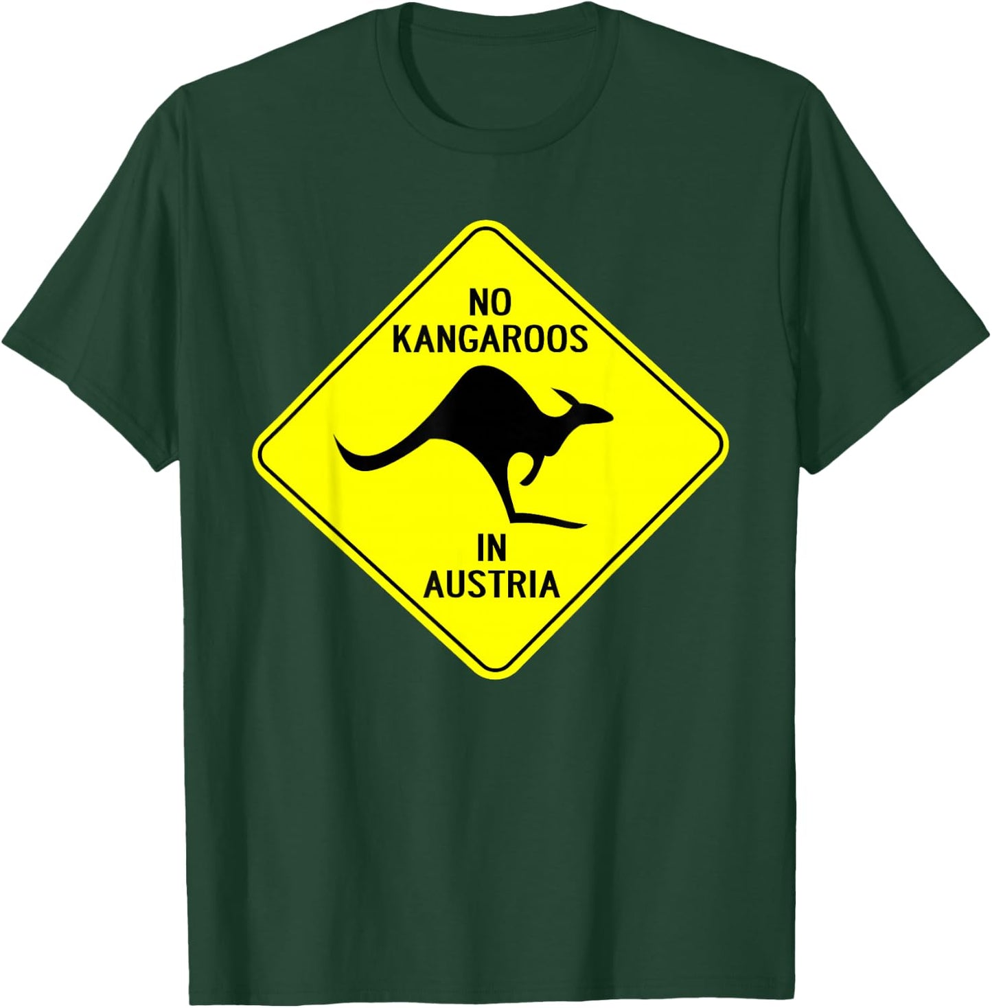 with German Text "Keine Kängurus in Austria" [, red T-Shirt - T-Shirt | Forest
