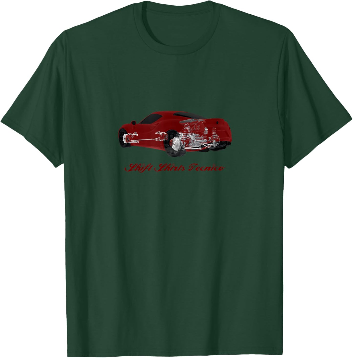 Carbon Tub - Alfa 4C Inspired T-Shirt - T-Shirt | Forest