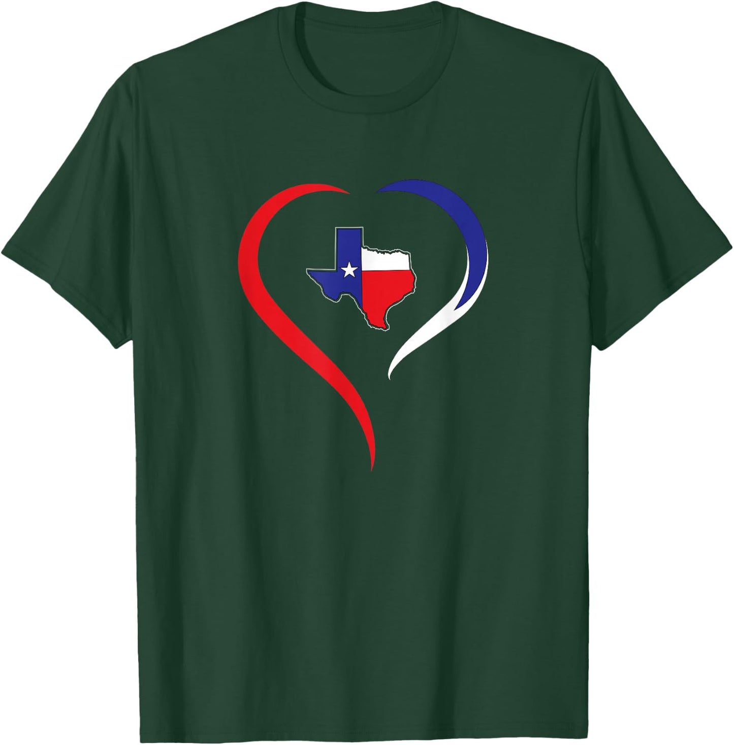 Country Western - I Love Texas And It's State Flag of Texas T-Shirt - T-Shirt | Forest