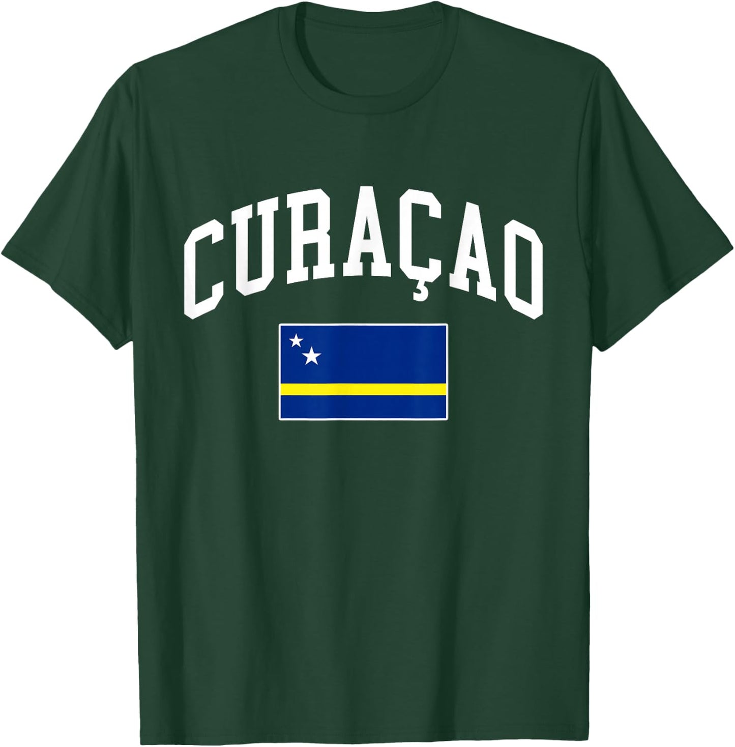 Curaçao Curaçaoan Flag Curacao Retro Vintage Classic Graphic T-Shirt - T-Shirt | Forest