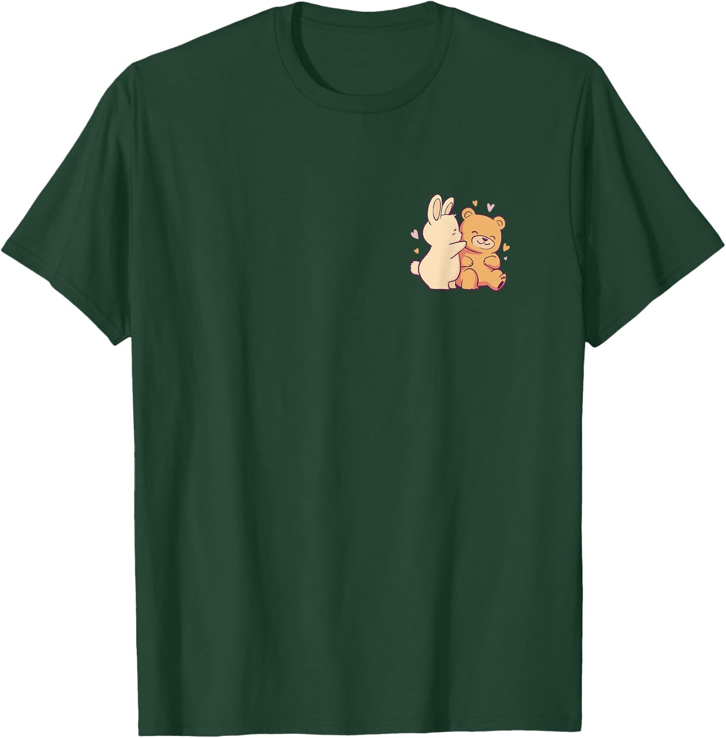 Cute Bear Rabbit Couple T-Shirt - T-Shirt | Forest