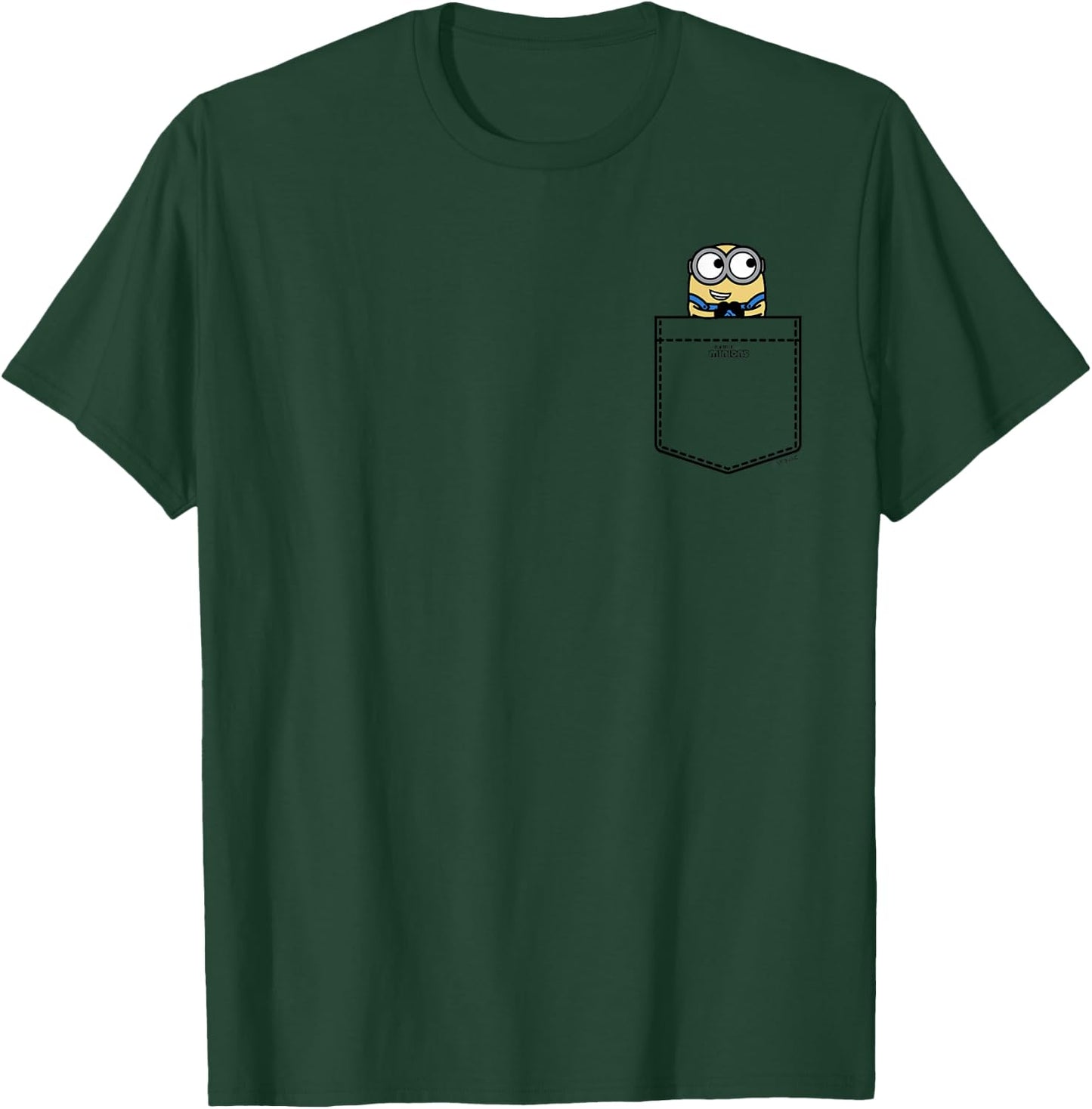 Minions Bob Mischievous Smile Pocket Hit , gray T-Shirt - T-Shirt | Forest