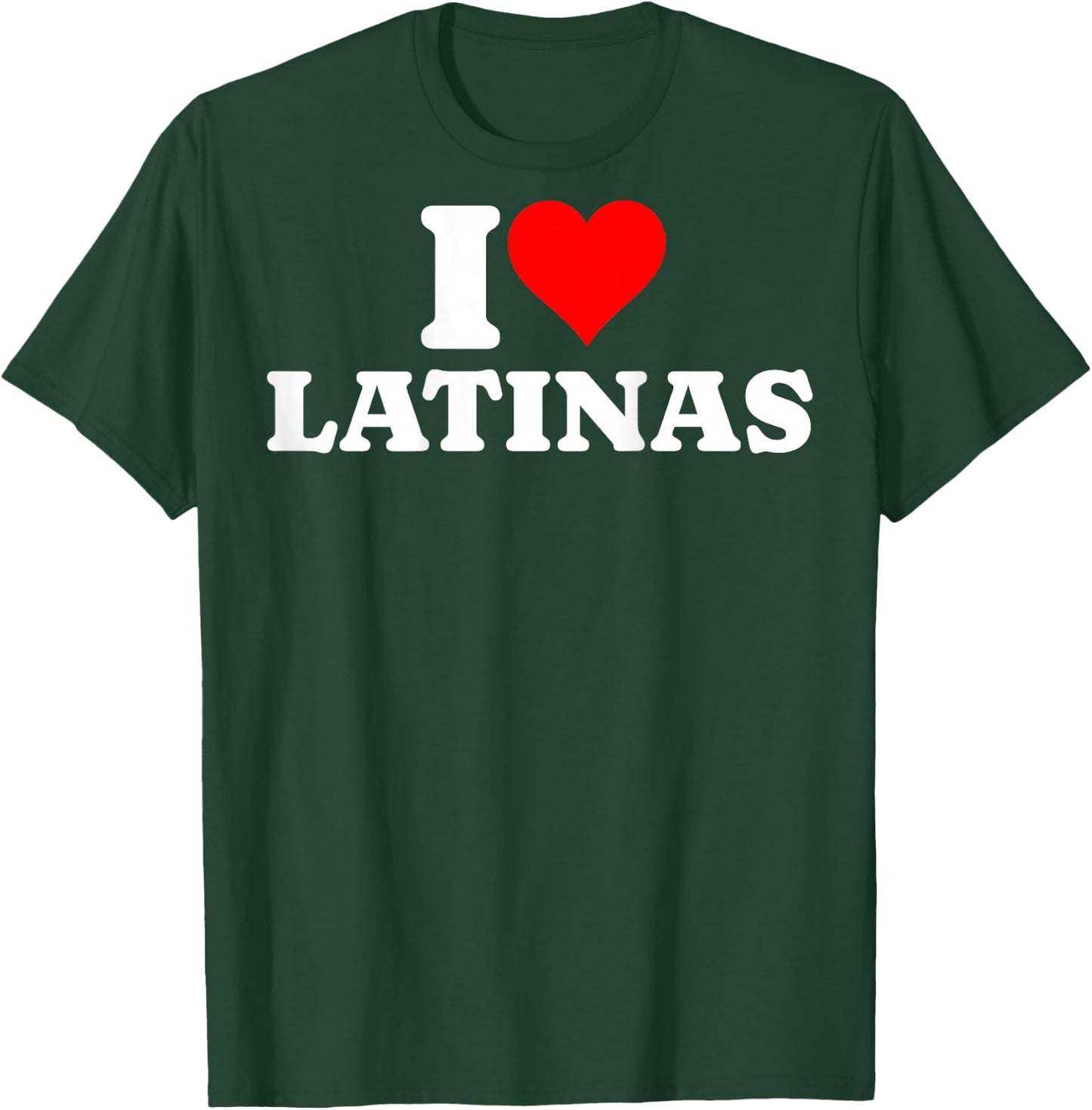 I Love Latinas Print , Black, S T-Shirt - T-Shirt | Forest