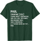 Man Humor Name Custom Paul Definition , Black, S T-Shirt - T-Shirt | Forest