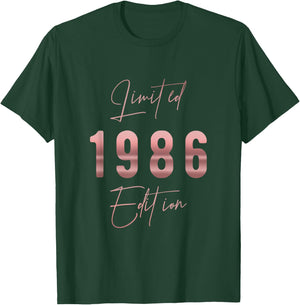 Limited Edition 1986 Birthyear Birthday T-Shirt - T-Shirt | Forest