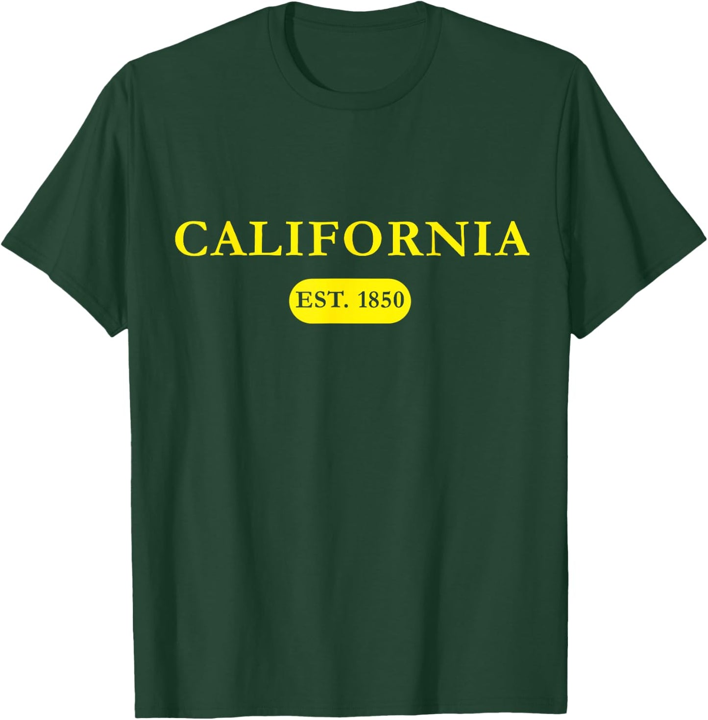 California Established in 1850 Gold Text T-Shirt - T-Shirt | Forest