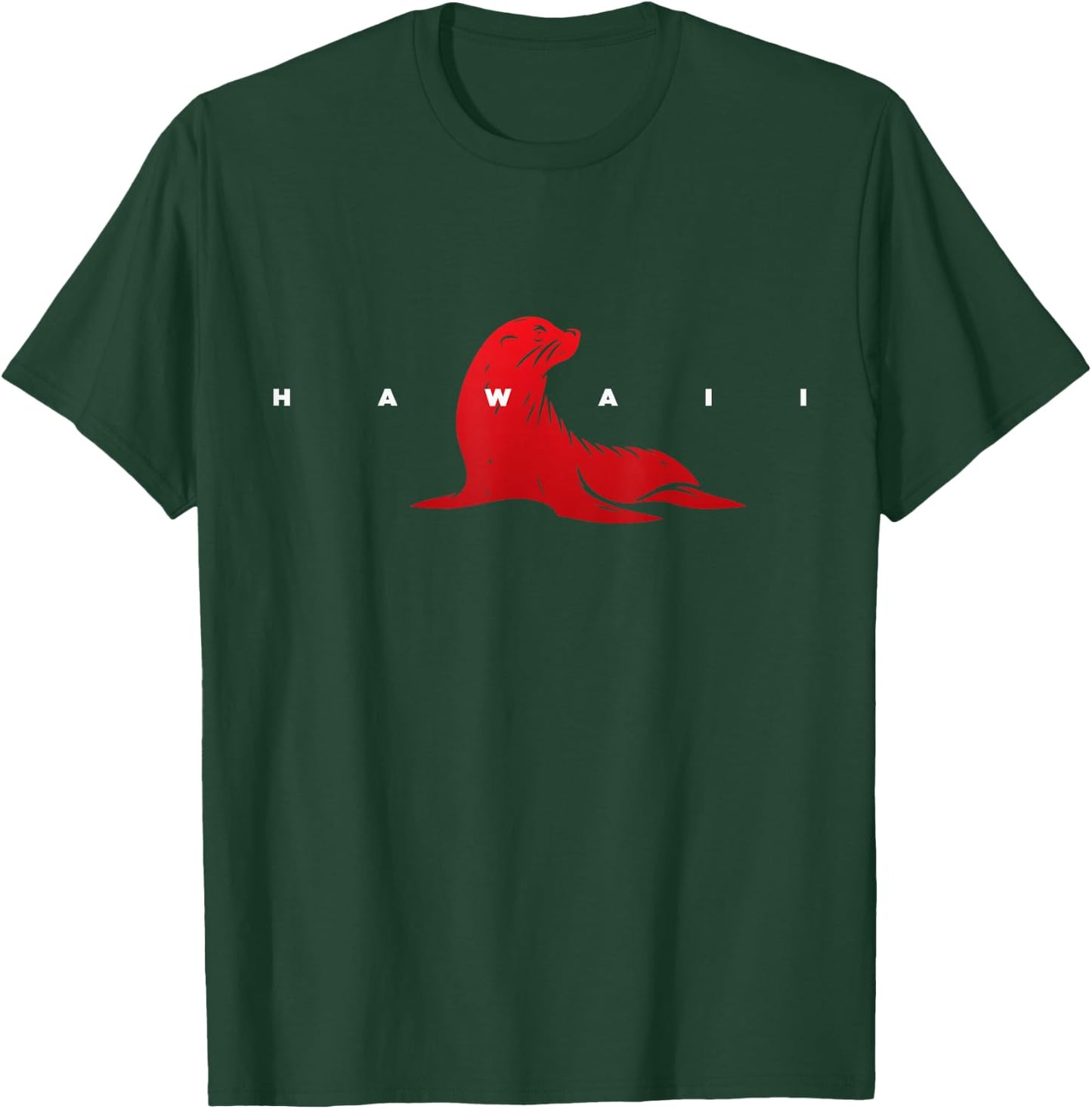 Hawaii Monk Seal Wildlife Animal Silhouette T-Shirt - T-Shirt | Forest