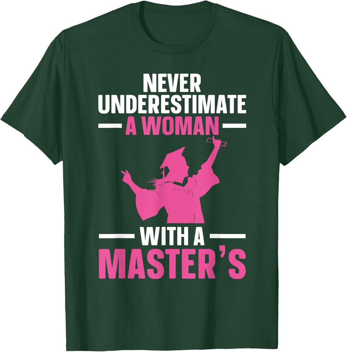 Masters Degree Graduation Art Girls Masters Degree T-Shirt - T-Shirt | Forest