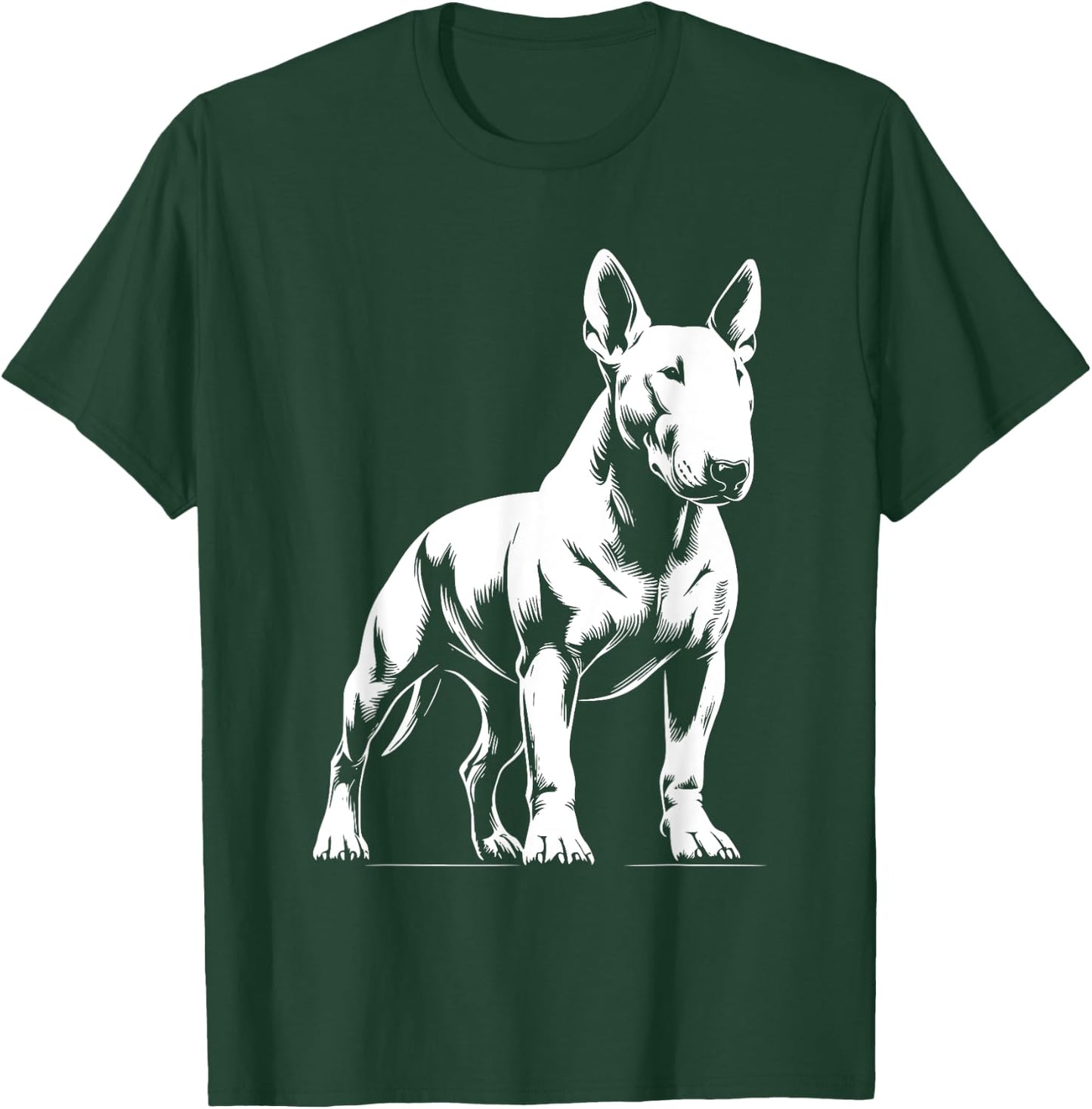 Dog Dad Mom Lover – Monochromatischer Bullterrier T-Shirt - T-Shirt | Forest