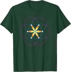 Seed of Life Sacred Geometry T-Shirt - T-Shirt | Forest