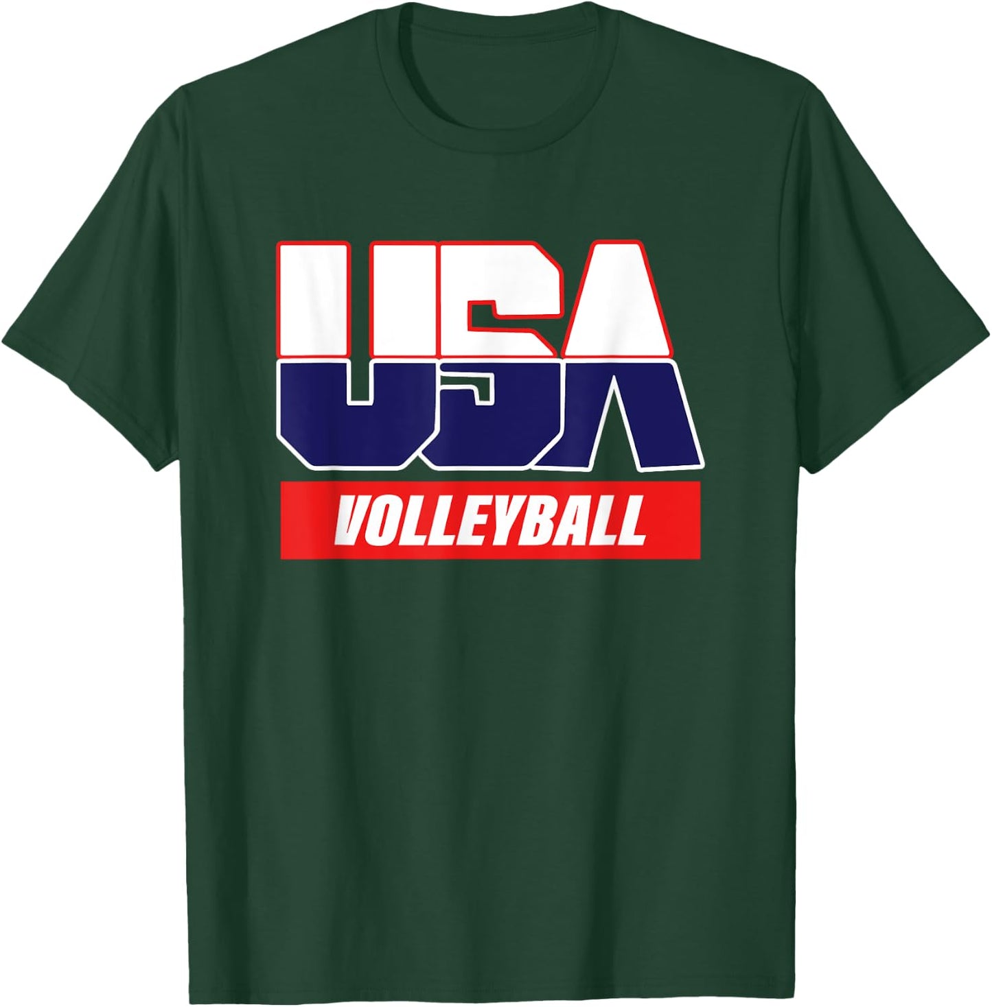 USA Team volleyball - men & women American sports T-Shirt - T-Shirt | Forest
