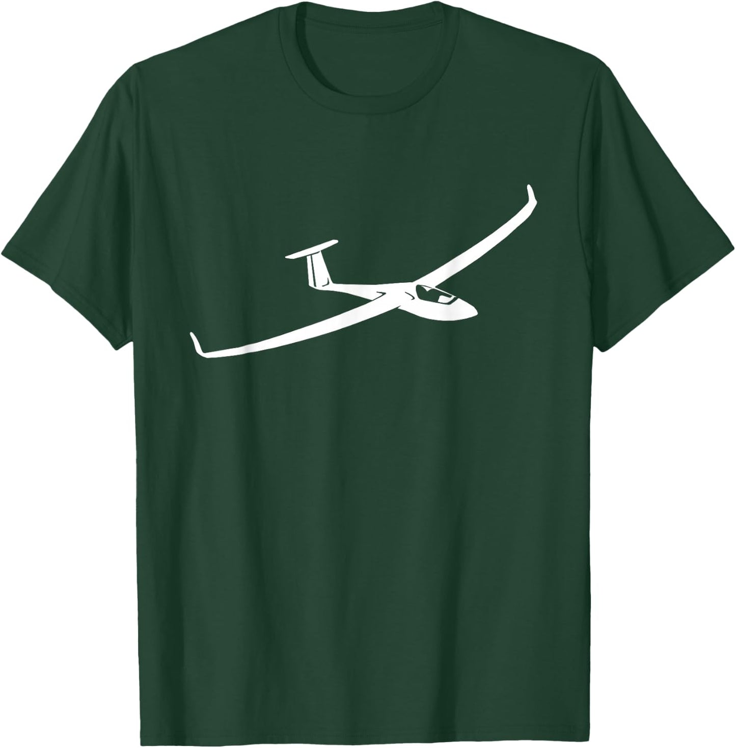 with German Text "Segelflugpilot", black T-Shirt - T-Shirt | Forest
