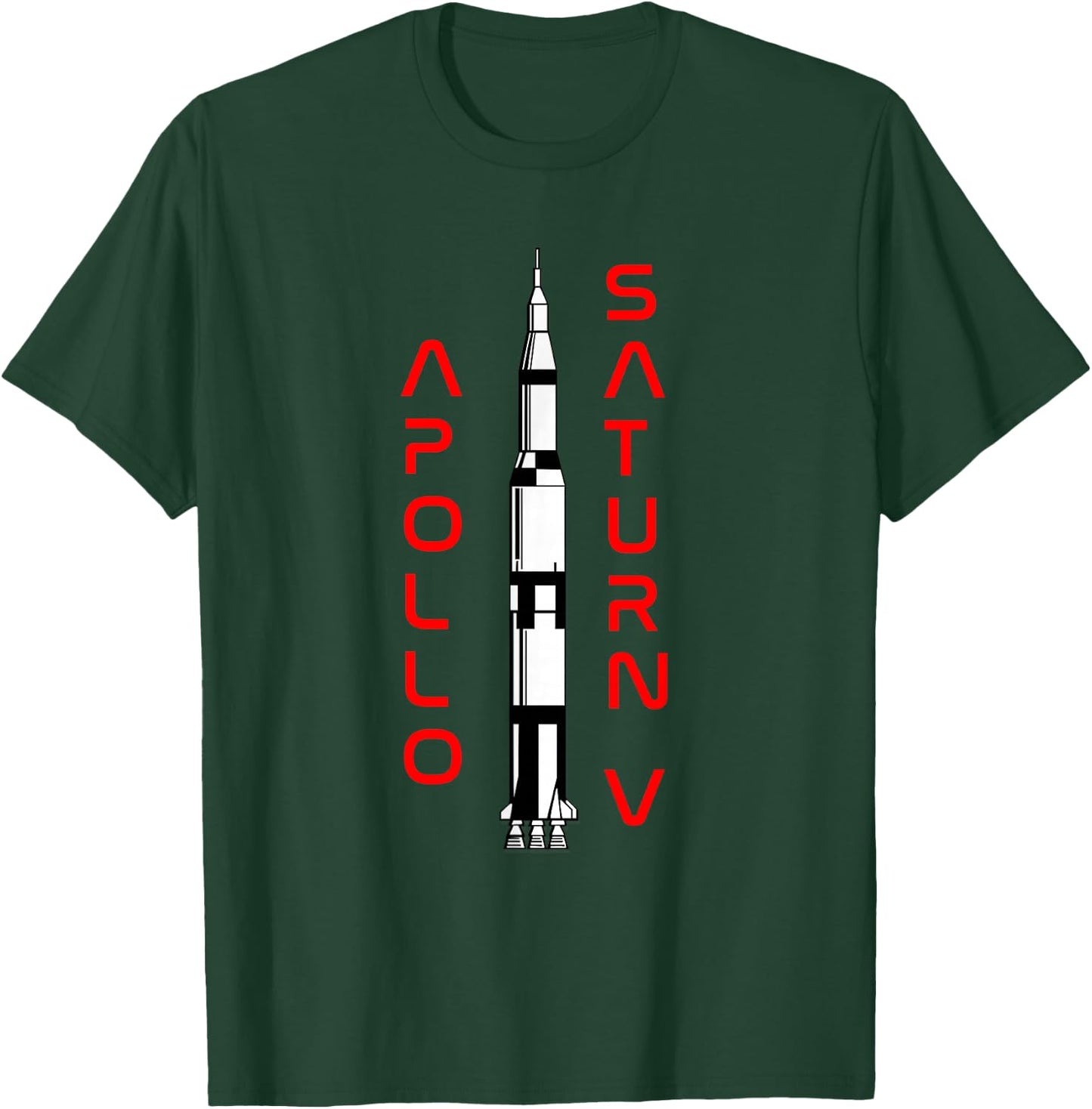 Apollo 11 Saturn V Moon Rocket Space T-Shirt - T-Shirt | Forest