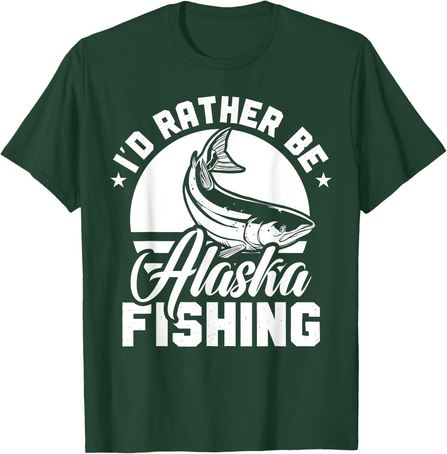Alaska Fishing Lovers Alaskan Salmon Fish Women Men T-Shirt - T-Shirt | Forest