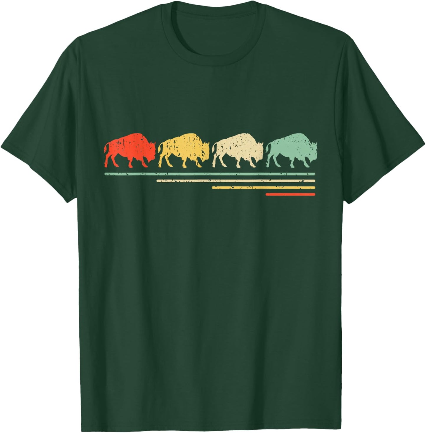 Vintage Bison T-Shirt - T-Shirt | Forest