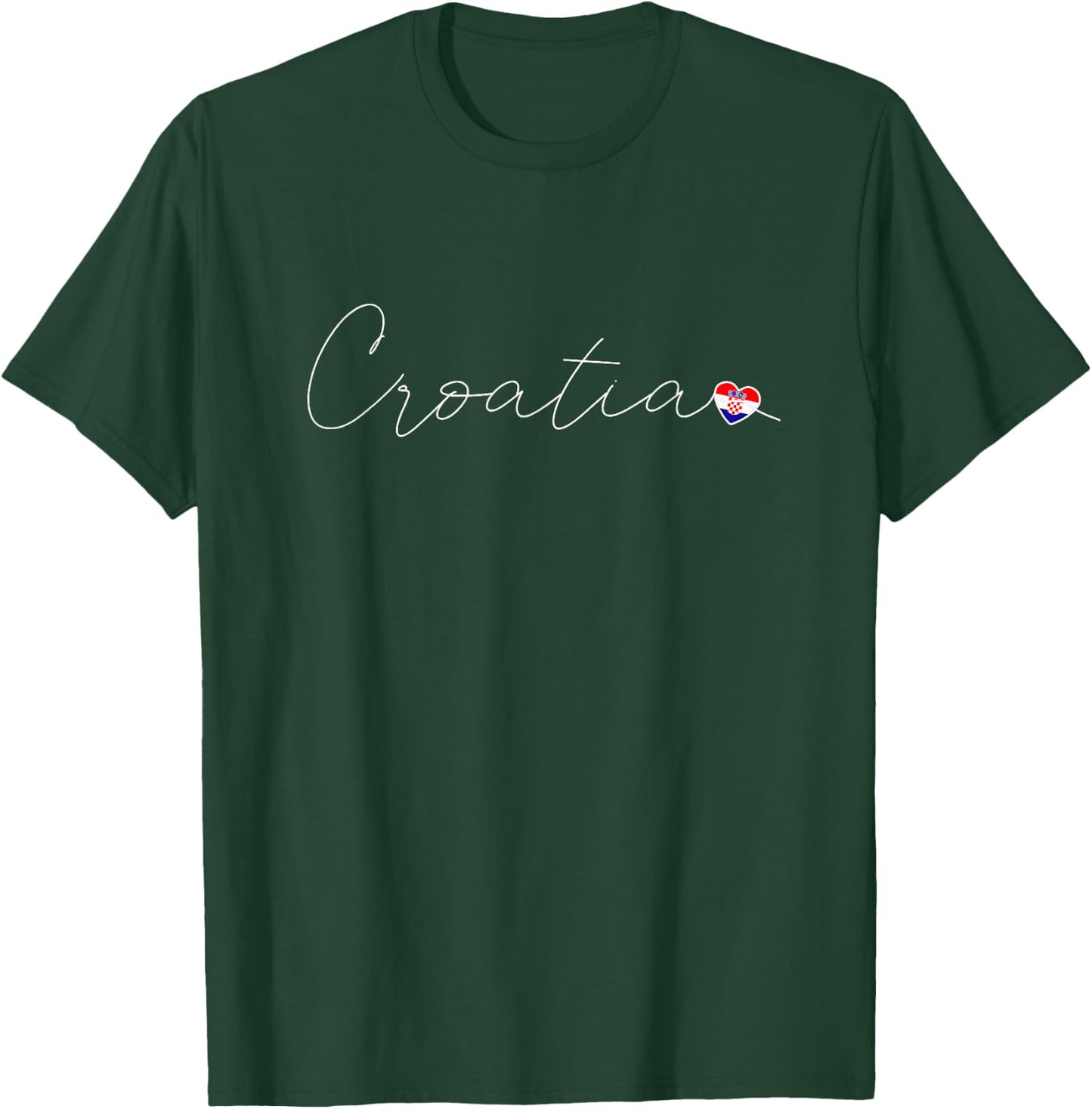 Hrvatska Liebe Kroatische Flagge und Herz auf Kroatien T-Shirt - T-Shirt | Forest