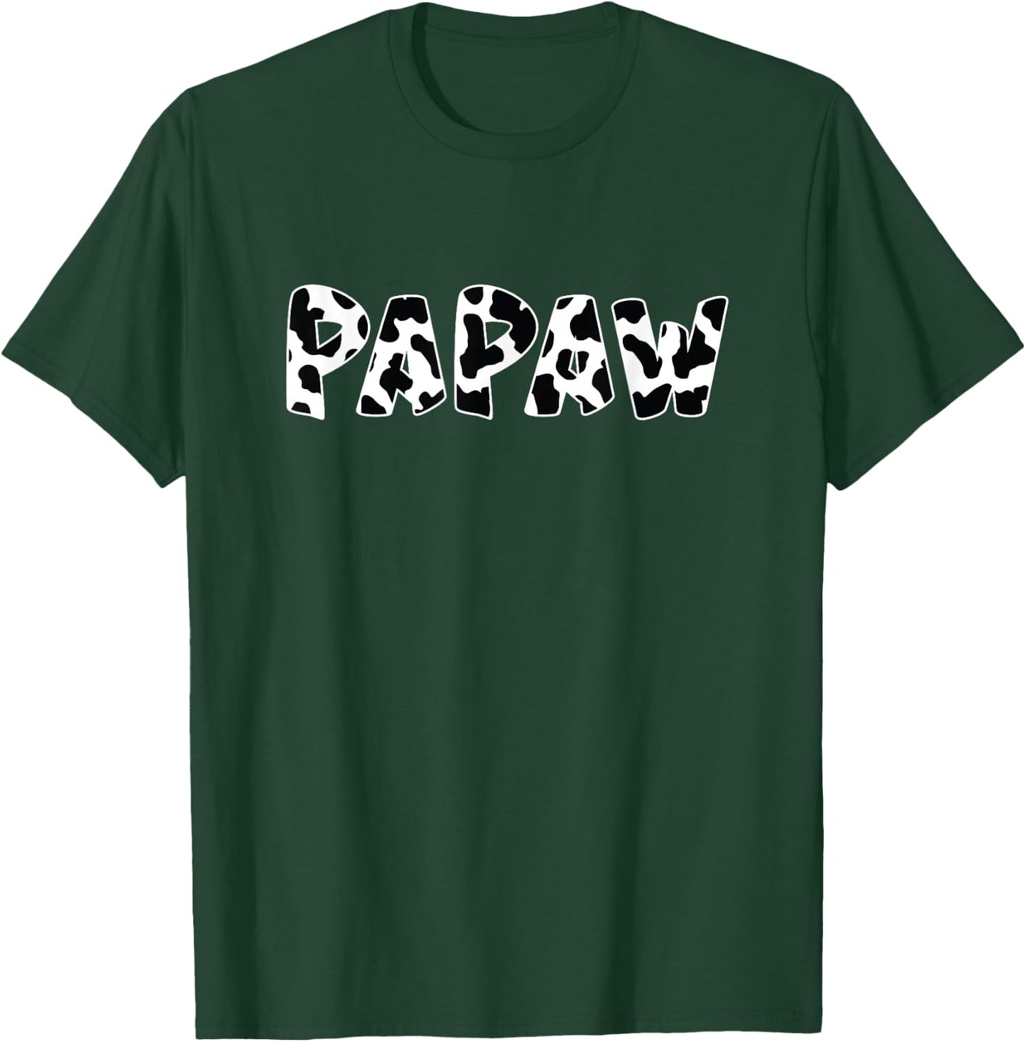 Papaw Cow Print Cow Pattern T-Shirt - T-Shirt | Forest