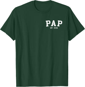 Pap EST. 2026 Classic Grandpa Fathers Day T-Shirt - T-Shirt | Forest