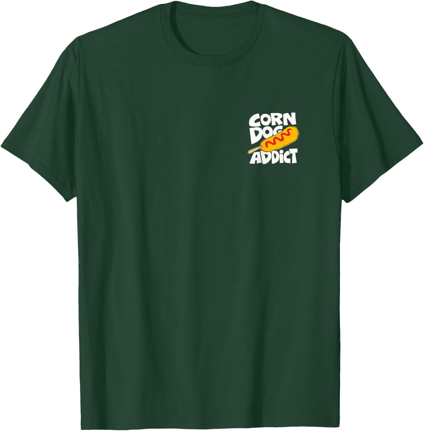 Corn Dog Minimalist Badge Patch T-Shirt - T-Shirt | Forest