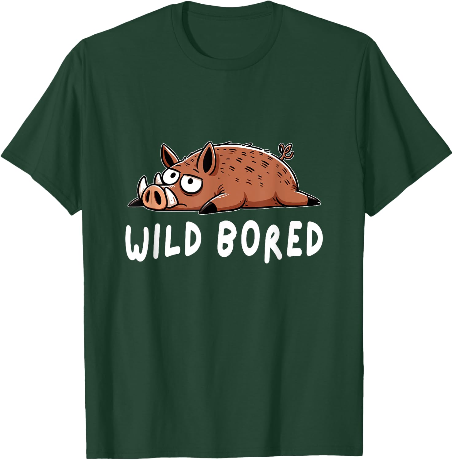 Funny Pig Wild Boar T-Shirt - T-Shirt | Forest
