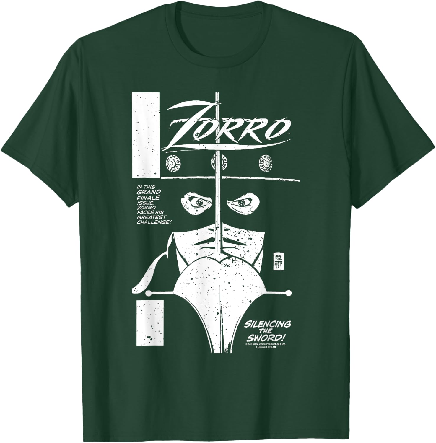 Zorro Grand Finale Comic Number: Silencing The Sword , Black, S T-Shirt - T-Shirt | Forest