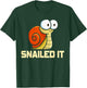 Snailed It Men Women Snails Humor Animal Funny Snail T-Shirt - T-Shirt | Forest