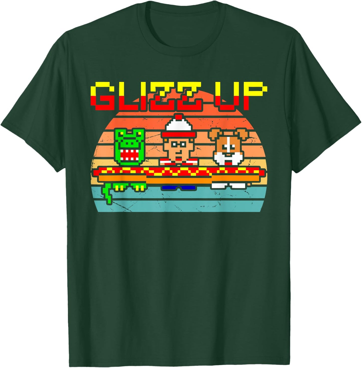 Glizz Up Retro Design T-Shirt - T-Shirt | Forest
