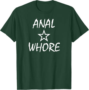 Anal Whore - Herren - -Jugendliche - Kurzarm - - Schwarz - S - Klassisch - Buchstabenmuster T-Shirt - T-Shirt | Forest