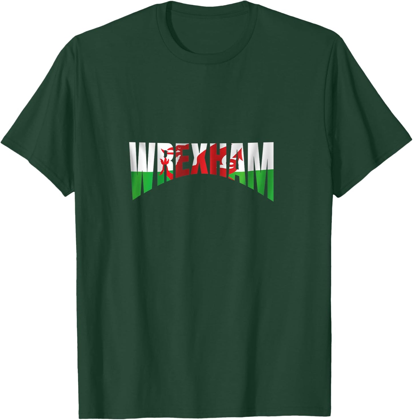 Wrexham Wales Flag Welsh Gifts Dragon Apparel Merchandise T-Shirt - T-Shirt | Forest