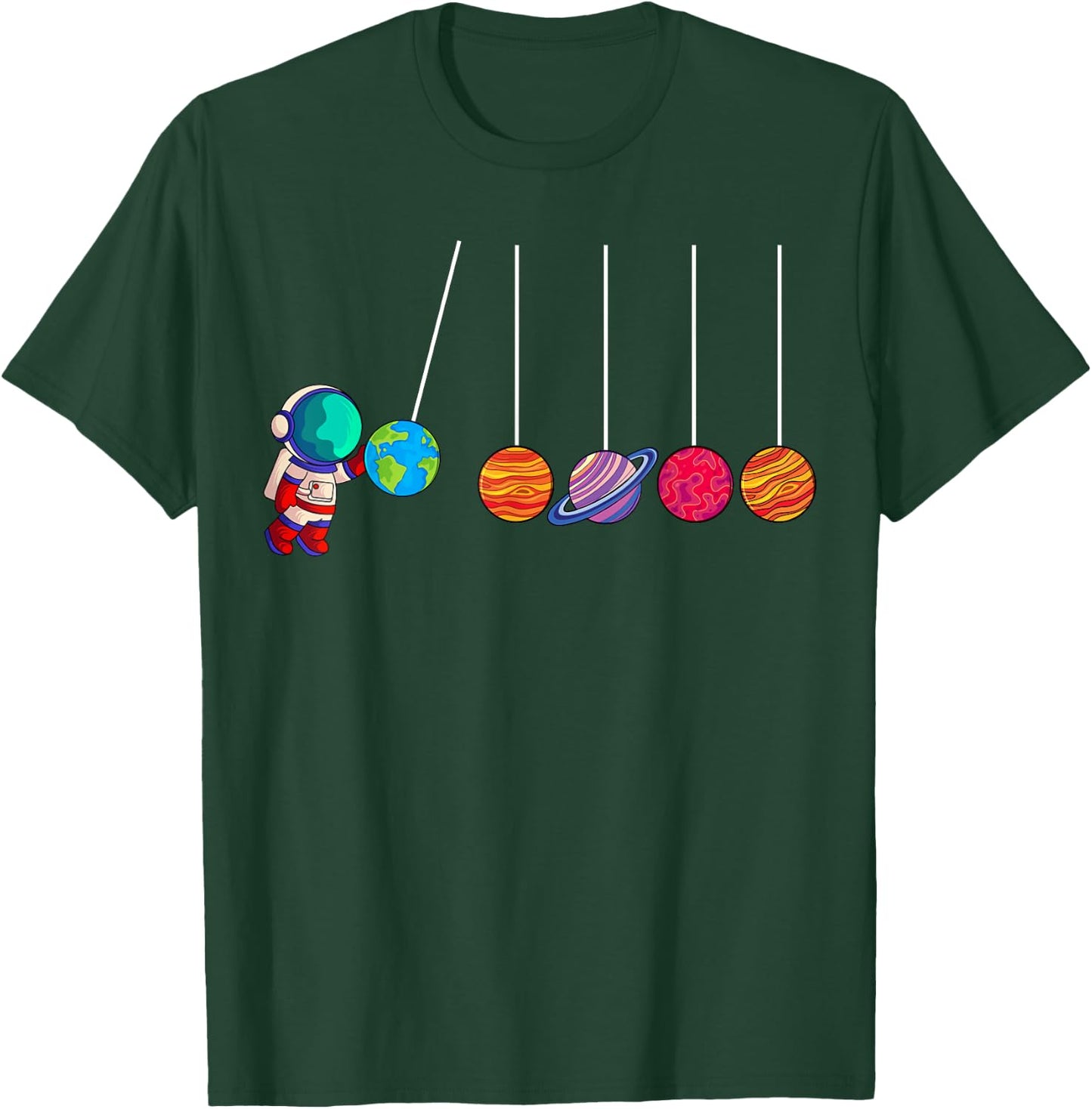 Astrophysicist Planet Cradle Astronomy T-Shirt - T-Shirt | Forest