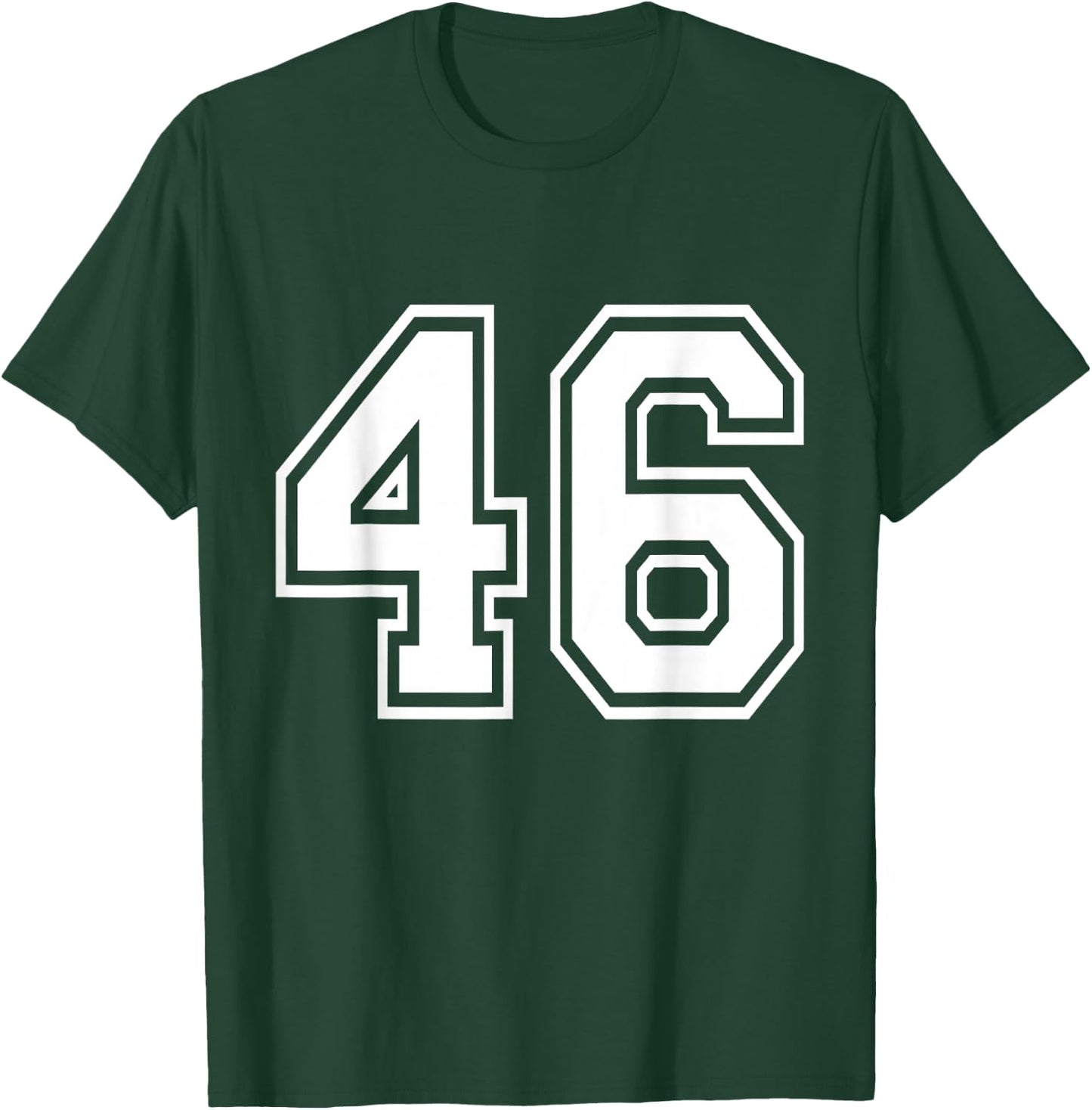 Number 46 Varsity Sports Team Jersey 46th Birthday 46 Years T-Shirt - T-Shirt | Forest