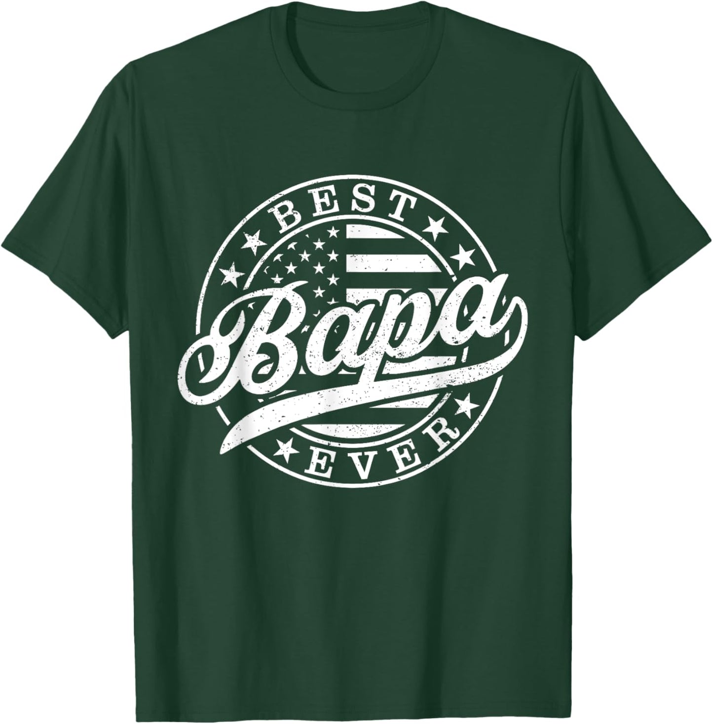 Best Bapa Ever American US Flag Funny Grandpa Father's Day T-Shirt - T-Shirt | Forest