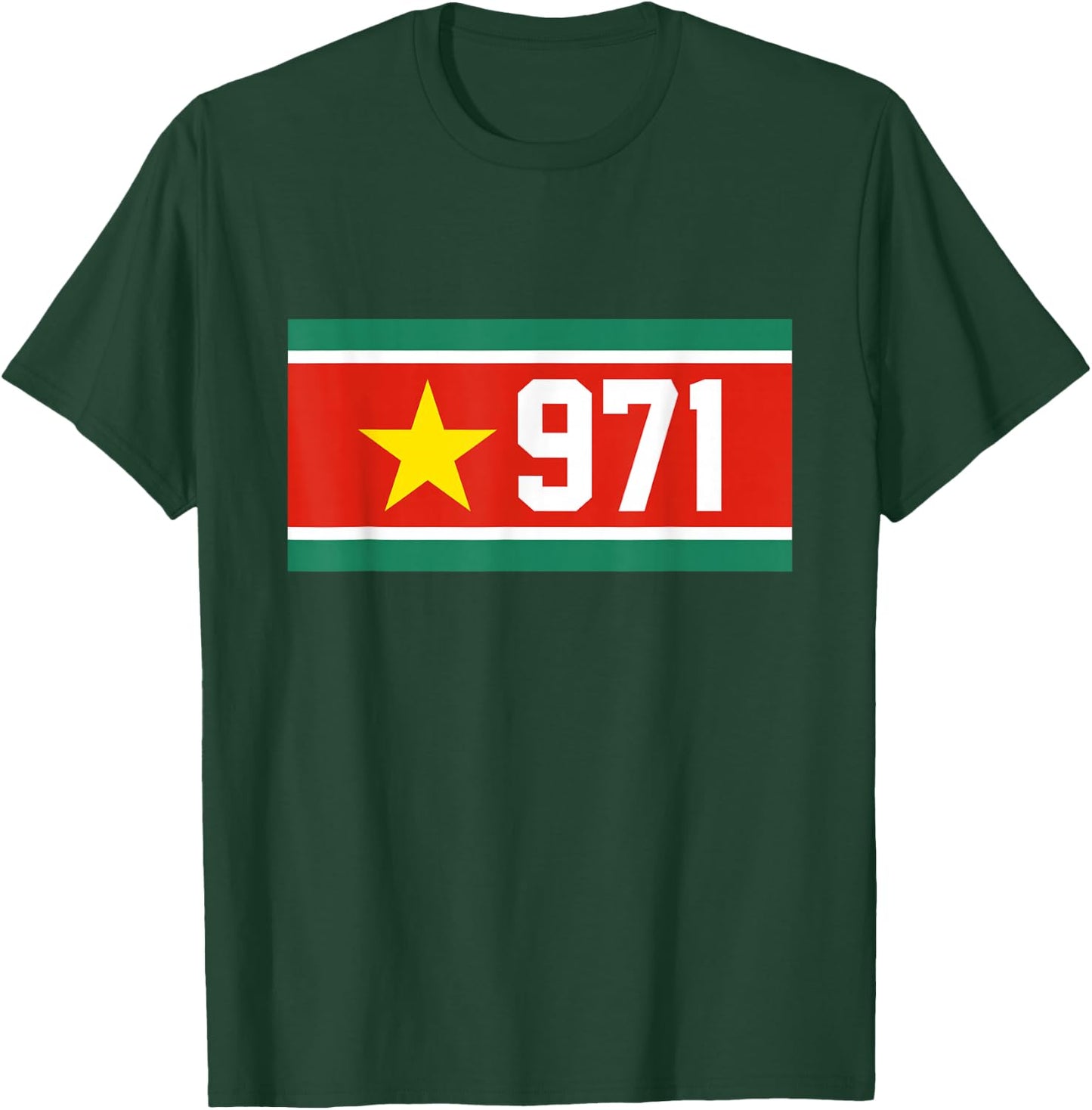 Guadeloupe Flag of Guadeloupe Guadeloupe 971 Gwada T-Shirt - T-Shirt | Forest