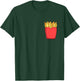 Fries Chest Pocket Pocket Fries Fast Food , black T-Shirt - T-Shirt | Forest